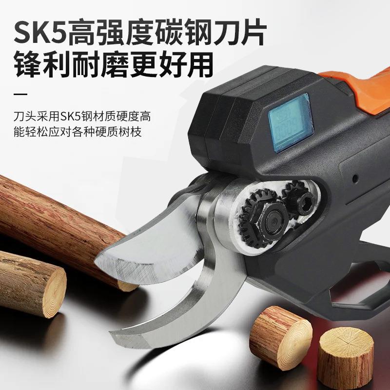 境电动树枝剪园手持便携式数跨屏林园艺无线大功显率锂CIS电修枝