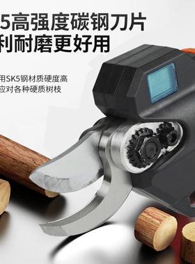 境电动树枝剪园手持便携式数跨屏林园艺无线大功显率锂CIS电修枝