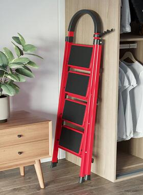 子家用折叠缩室楼梯人字梯多功能加厚升降内不锈钢五伸步梯梯BJN