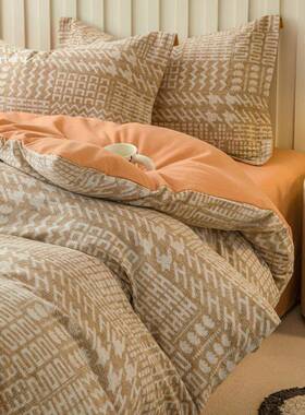 被罩全棉单件单人冬棉天新款纯棉加厚被单磨毛150x200025被套2纯