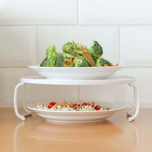 微波炉内饭菜加热分层蒸架托盘双层隔热盘置物架厨房多功能蒸格屉