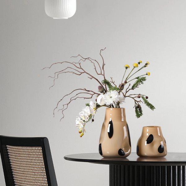 中古玻璃花瓶插花摆件简约轻奢高级感客厅桌面电视柜软装创意花器,家居饰品,花瓶,淘宝优惠券,粉丝福利购,淘宝优惠卷