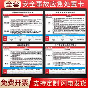 kt事故应急处置卡应急预案岗位现场牌子警示牌标识牌提示牌火
