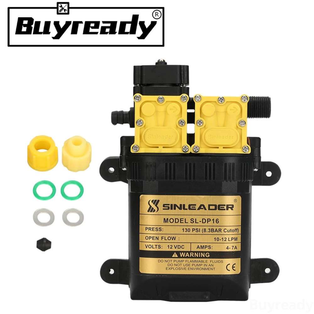 12V 220V 7A 130PSI 10L/min自动/回流式高压农用电动水泵双芯泵