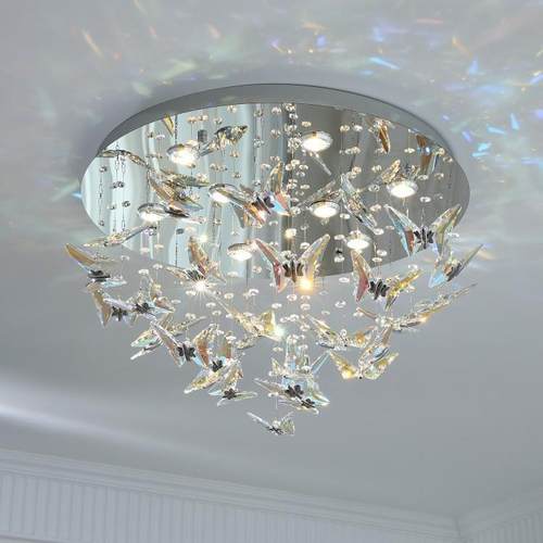 法式水晶吸顶灯卧室灯房间灯设计师款餐厅吊灯轻奢感客厅主灯