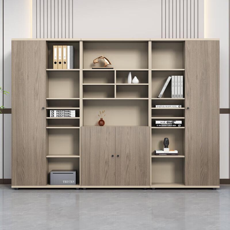 高档文件柜办公室储物落地柜档案柜子简约现代老板桌配套书柜