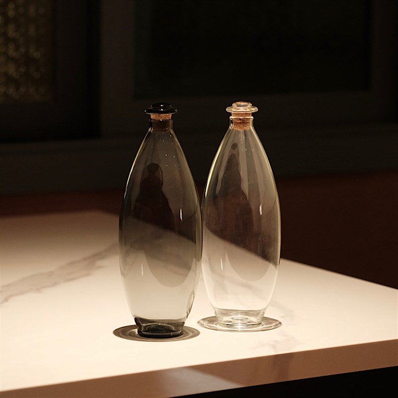 四闲堂手工北欧风o玻璃瓶酒瓶冷泡瓶花器冷凝茶器酒具