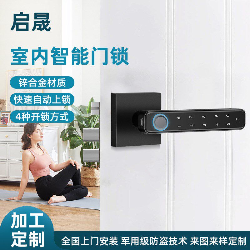 东莞定制室内家用卧室房门指纹密码锁公寓入户防盗智能执手门锁