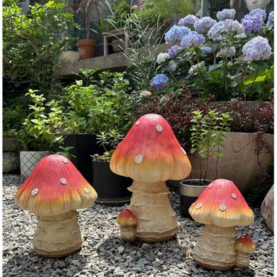 别墅花园林户外树脂蘑菇草坪装饰品庭院幼儿园景观工艺园艺杂摆件