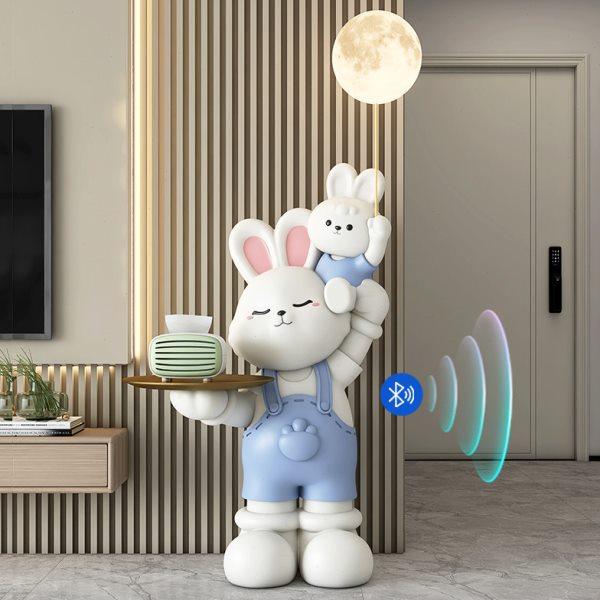 客厅大型兔子落地灯摆件电视柜沙发旁家居卧室装饰品乔迁新居礼品,家居饰品,落地摆件,淘宝优惠券,粉丝福利购,淘宝优惠卷