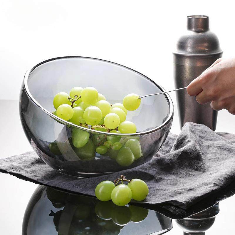 新款水果盘酒店自助餐厅展示商用果盆大号蔬菜沙拉斜口玻璃碗,3C数码配件,其它配件,淘宝优惠券,粉丝福利购,淘宝优惠卷