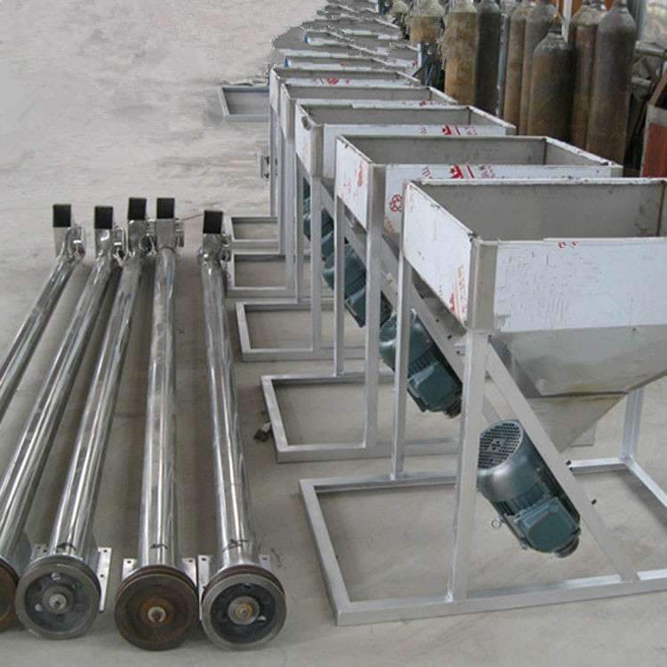 塑料薄膜输送机粉体螺旋上料机片材螺旋上料机U型圆管都可做小型