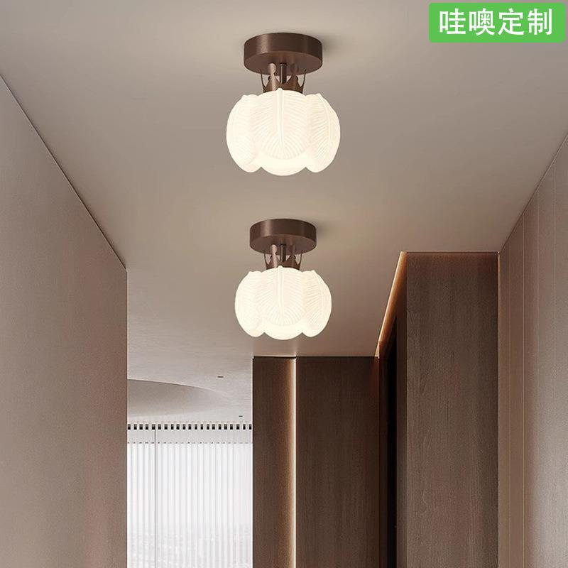 【哇噢】奶油风过道走廊吸顶灯创意花朵壁灯床头吊灯简约现代吊灯