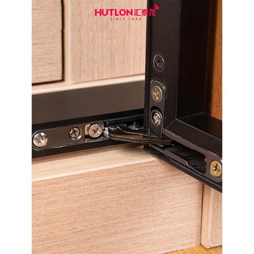 汇泰龙缓冲天地铰链实木门铝框门连接件DZ-301/2合页柜隐藏式阻尼