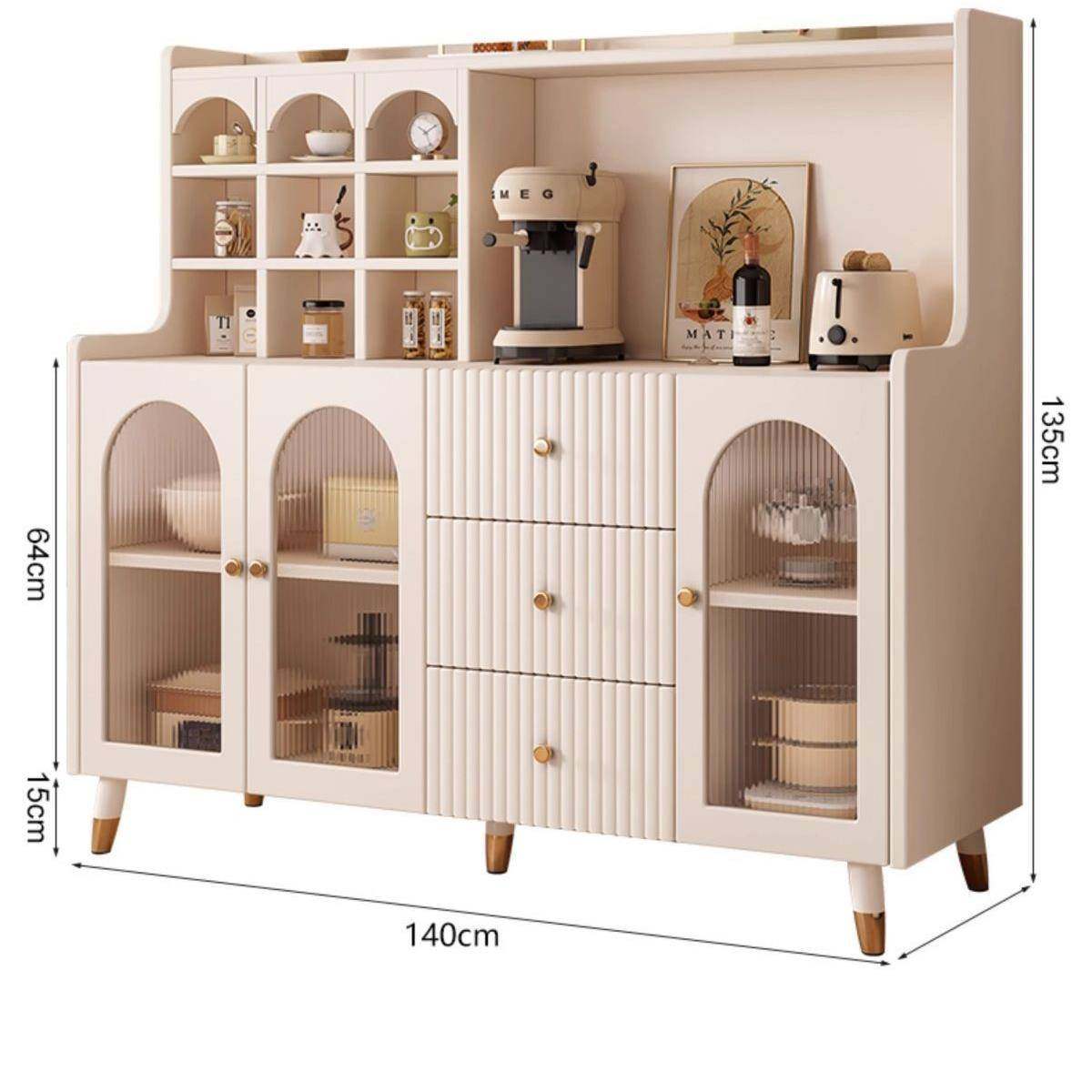 轻奢实木餐边柜靠墙一体储物柜现代简约奶油风家用客厅茶水置物柜,3C数码配件,其它配件,淘宝优惠券,粉丝福利购,淘宝优惠卷