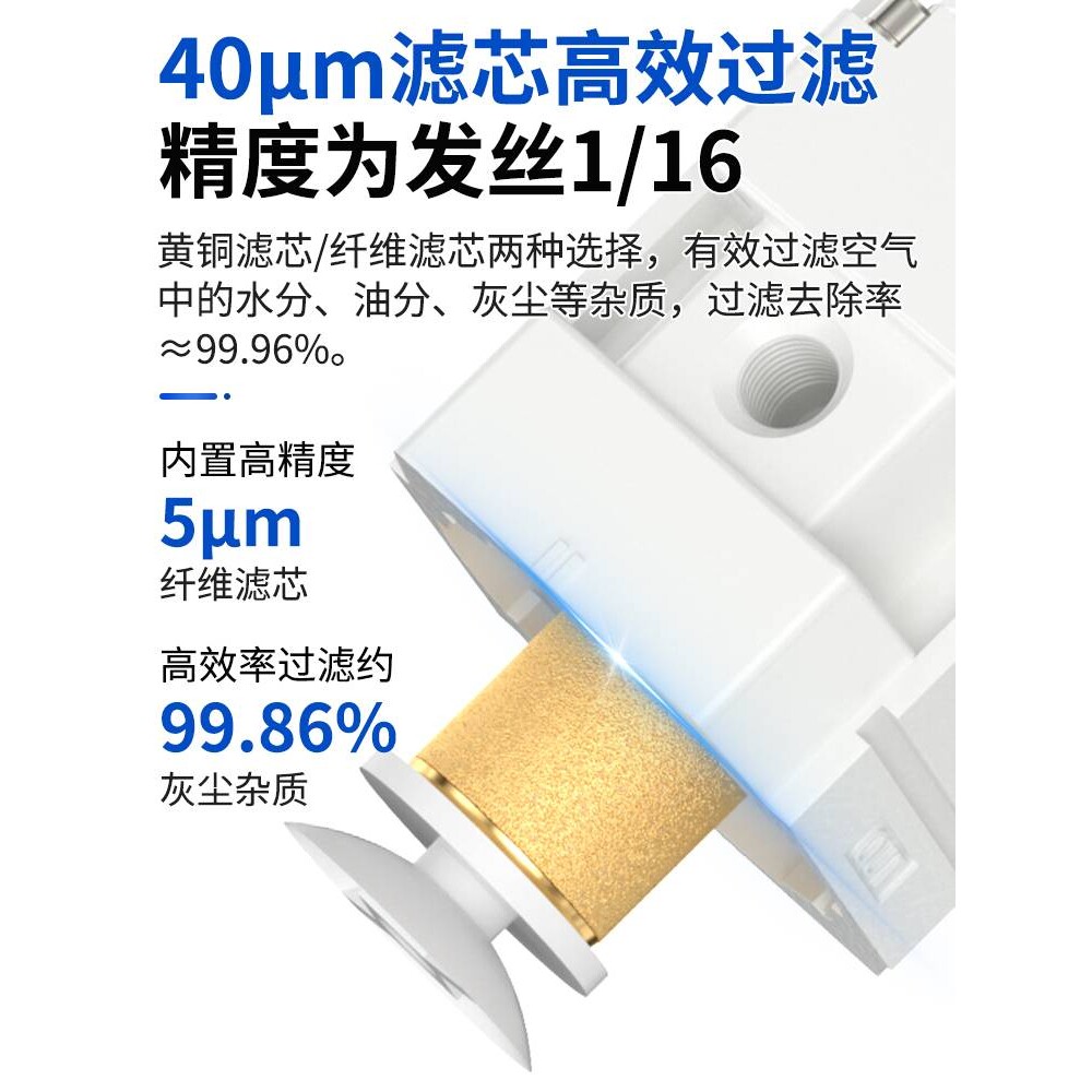 油水分离器水气过滤器带自动排水气源干燥器空压机气泵空气过滤器