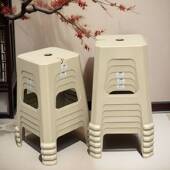 熟胶塑料凳子特厚餐桌椅加厚家用方凳现代简约塑料凳高凳叠放板凳