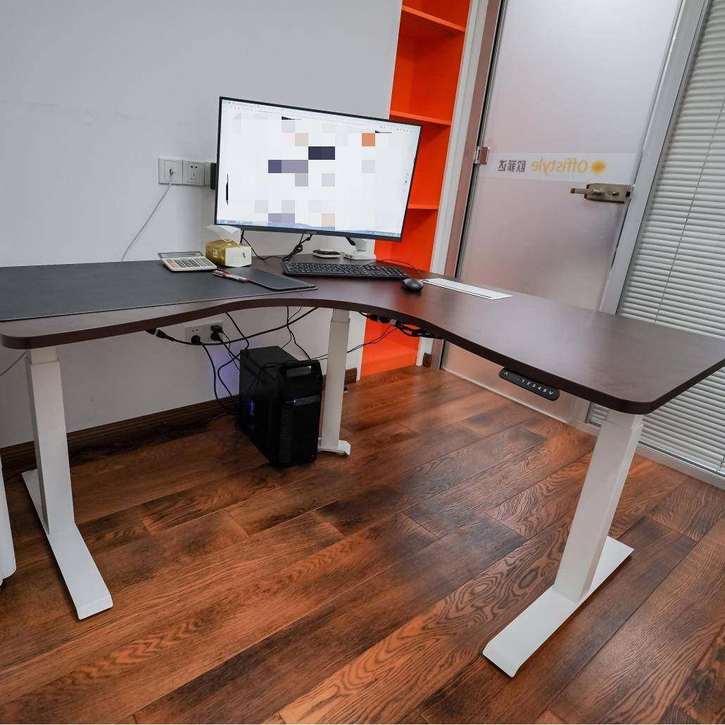工厂L型拐角电动智能升降桌触控式人体工学电脑桌电动升降办公桌,商业/办公家具,办公升降台/升降桌,淘宝优惠券,粉丝福利购,淘宝优惠卷