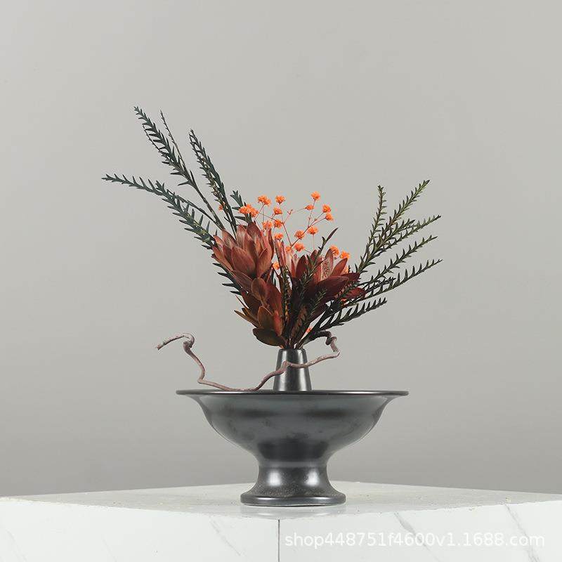 新中式客厅仿真桌面插花摆件售楼处软装花艺装饰品餐桌酒店工艺品,鲜花速递/花卉仿真/绿植园艺,仿真绿植,淘宝优惠券,粉丝福利购,淘宝优惠卷