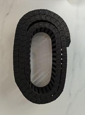 轻型桥式10*20R28尼龙坦克拖链耐油坚固黑色线油气管保护拖链