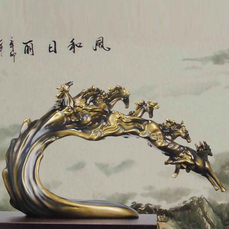 马到成功树脂工艺品 创意中式家居摆件 家居玄关摆件 马摆件