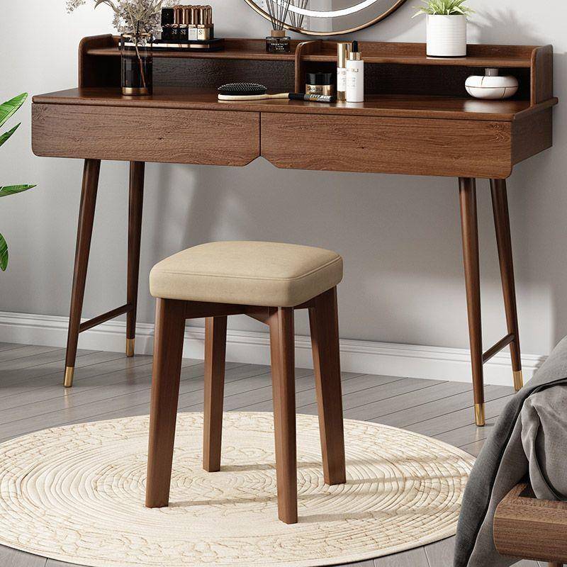 实木可叠放方凳凳客厅矮凳子中式卧室梳妆凳加厚软包家用餐凳板凳