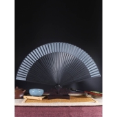 A6L杭州扇子 6寸手绘真丝绢扇 风古风扇古典女折扇