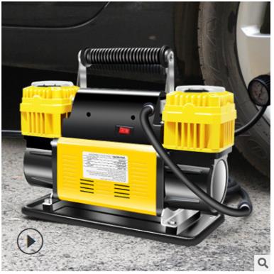 车载双缸充气泵大功率高压12V沙漠越野SUV货车农用汽车轮胎打气泵