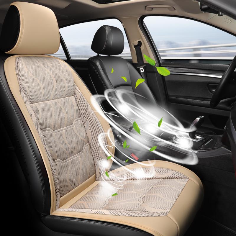 货夏季汽通坐垫制风车冷JQP座椅垫带风扇吹风透气座垫车现载凉垫