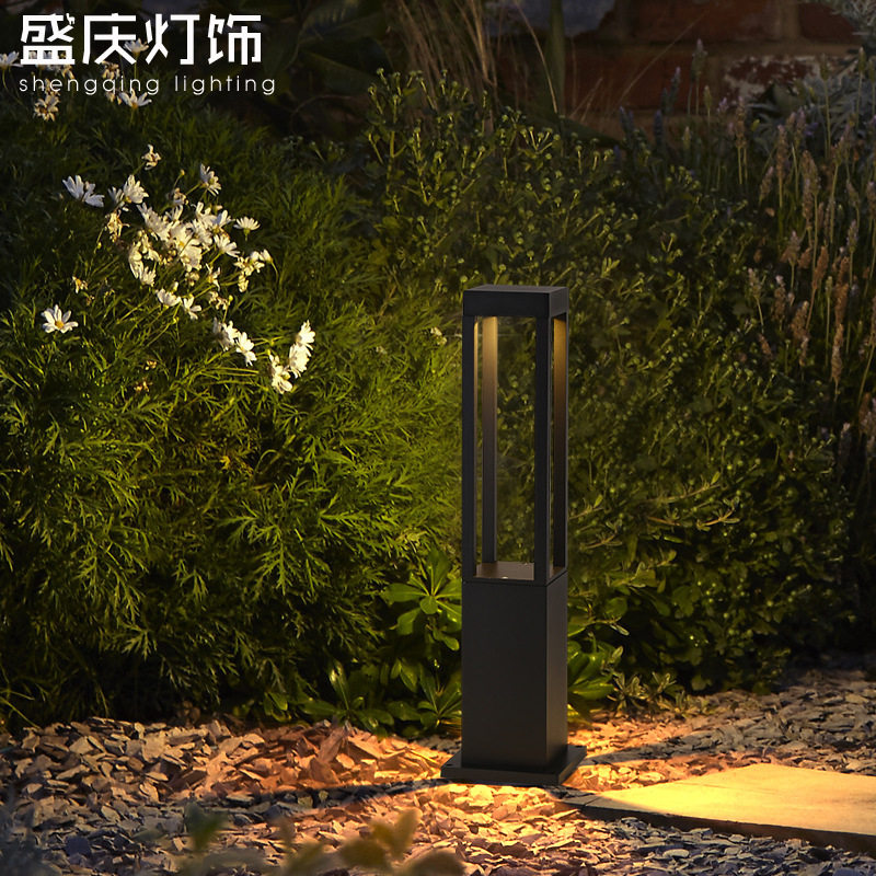 户外led防水方形四柱草坪灯欧式别墅花园公路灯庭院装饰景观灯