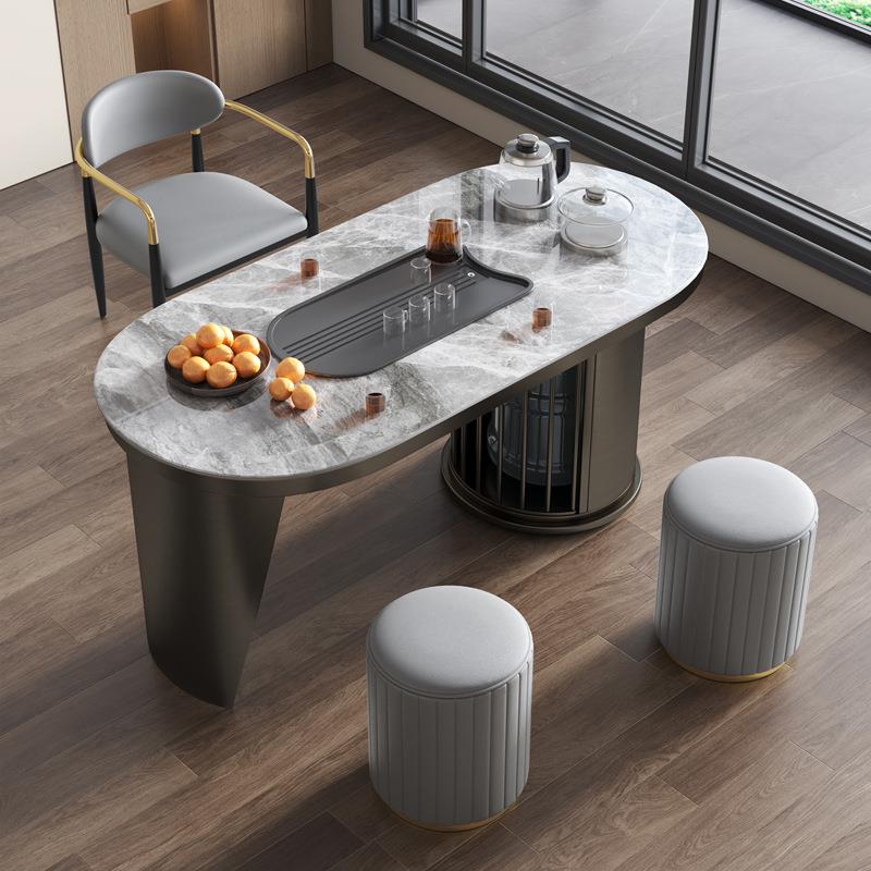 岩板茶桌椅组合阳台轻奢茶台现代家用办公室泡茶桌简约茶几小茶台