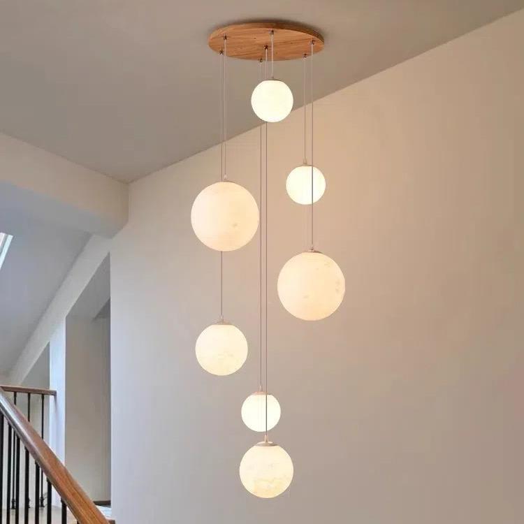 爆款月球楼梯灯别墅吊顶客厅楼梯间楼梯吊灯loft复式长吊灯