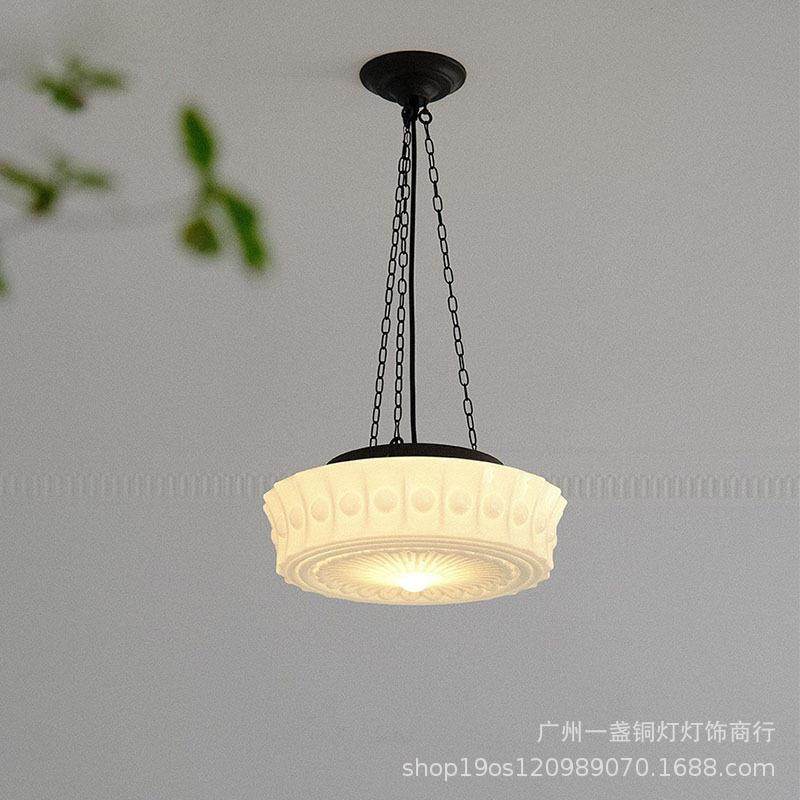 法式复古卧室吸顶灯美式简约顶灯主卧室灯奶油风玻璃中古餐厅吊灯,家装灯饰光源,智能吊灯,淘宝优惠券,粉丝福利购,淘宝优惠卷