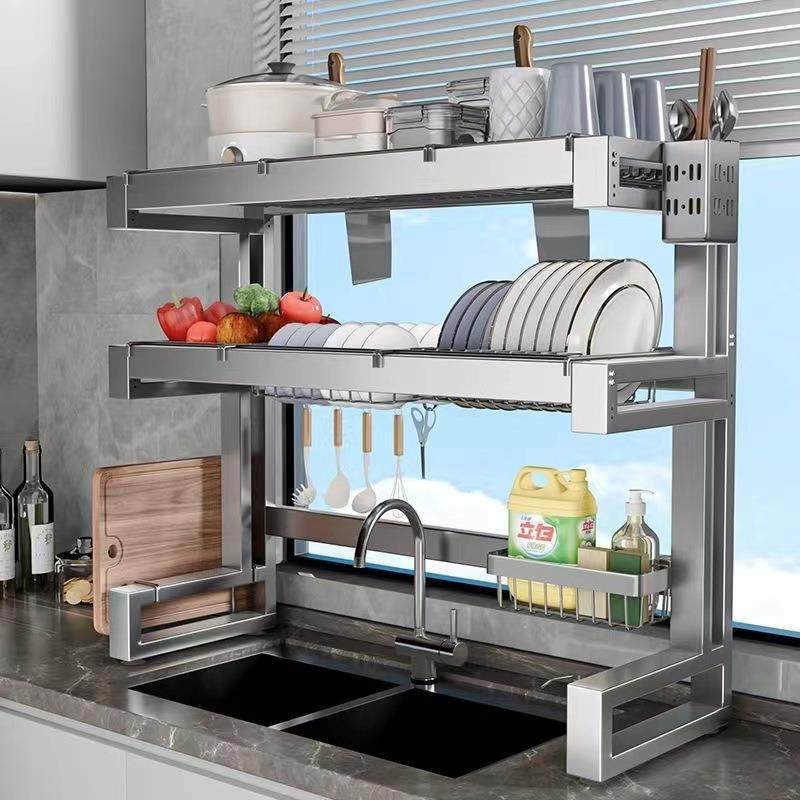 304不锈钢双层厨房水槽置物架碗碟筷子筒收纳架家用水池沥水架,厨房/烹饪用具,抹布架/厨房清洁收纳架,淘宝优惠券,粉丝福利购,淘宝优惠卷