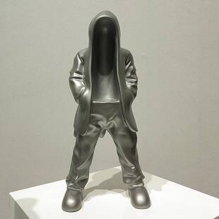 现代简约抽象卡通人物雕塑摆件样板房售楼处客厅设计师家居装饰品