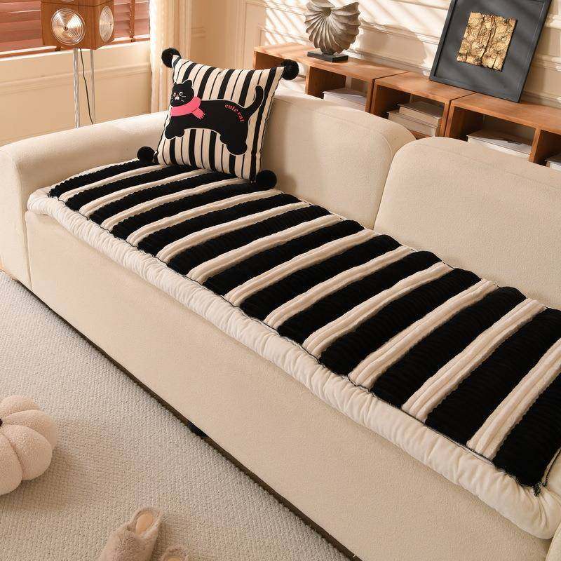 馒头沙发垫加厚秋冬2025新款冬季防滑实木坐垫子皮沙发套罩可定