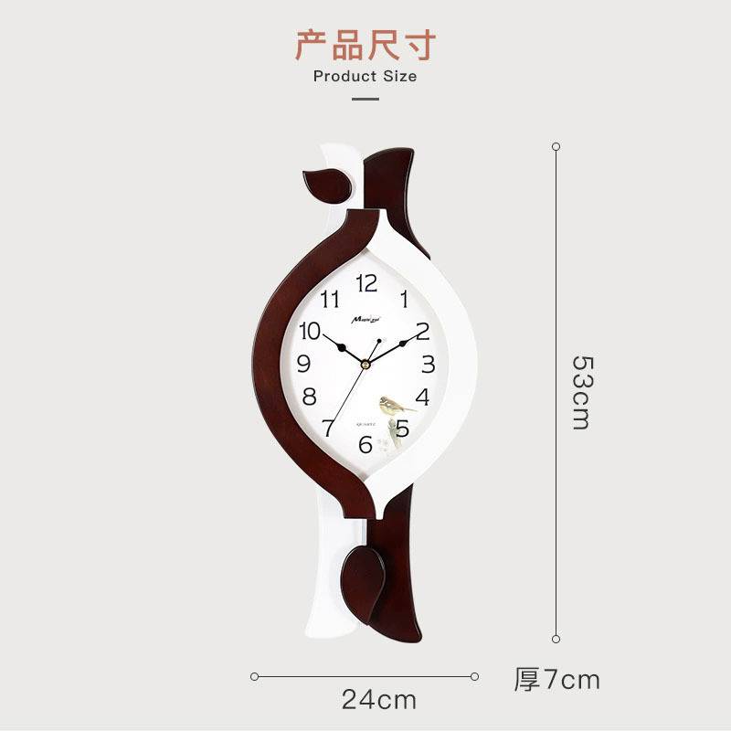 欧式现代白色挂钟装饰钟表客厅静音扫秒石英钟机芯挂表创意简时钟