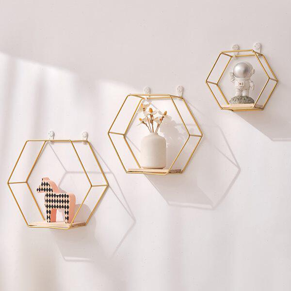 创意架子卧室收纳架墙上置物架壁挂墙壁客厅家居装饰铁艺墙面房间