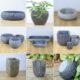 创意水泥绿植绿萝花盆硅胶模具 室内多肉植物花盆模具竖纹立体感
