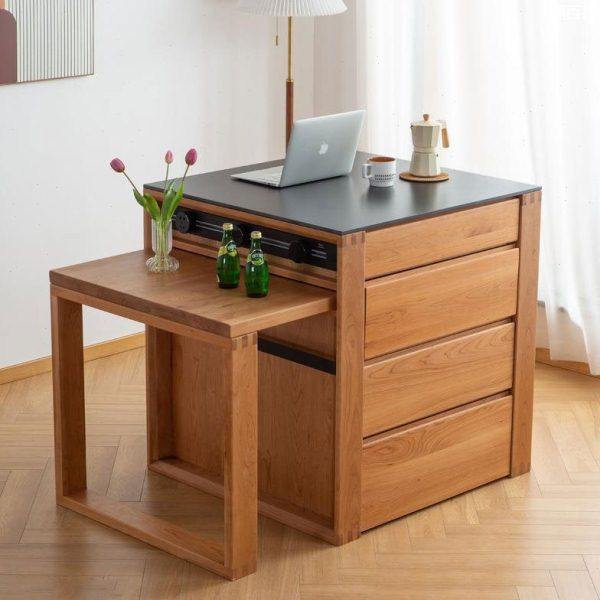 老木匠家具北美黑胡桃木实木岛台樱桃木橡木中岛餐桌一体餐边柜,住宅家具,岛台,淘宝优惠券,粉丝福利购,淘宝优惠卷