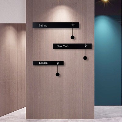 北欧挂钟客厅家用简约长方形横竖版挂表时尚艺术时钟个性创意钟表