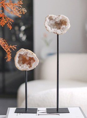 轻奢抽象伏枥摆件北欧创意t水晶玛瑙工艺品样板间艺术软装饰品摆
