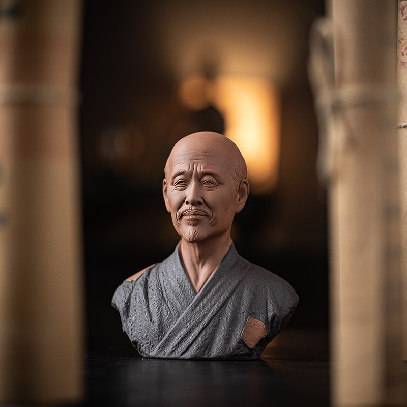 中式弘一法师李叔同半身佛像陶瓷工艺品历史人物客厅书房茶室装饰