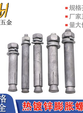 国标热镀锌热浸锌膨胀螺丝螺栓胀栓M8M10M12M16*100110120150包邮
