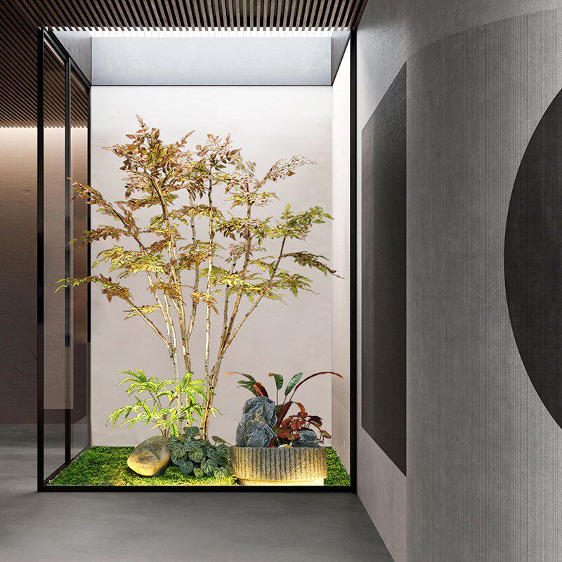 仿真树造景室内装饰橘子假树商场店铺庭院绿植大型落地植物景观