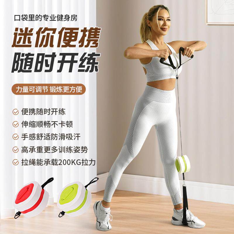 可调节阻力健身力量泵哑铃划船机家用器材综合训练拉力泵臂力器