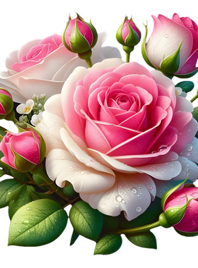 大朵浪漫玫瑰花贴纸卧室卫生间餐厅墙面装饰自贴画高级真防水P186