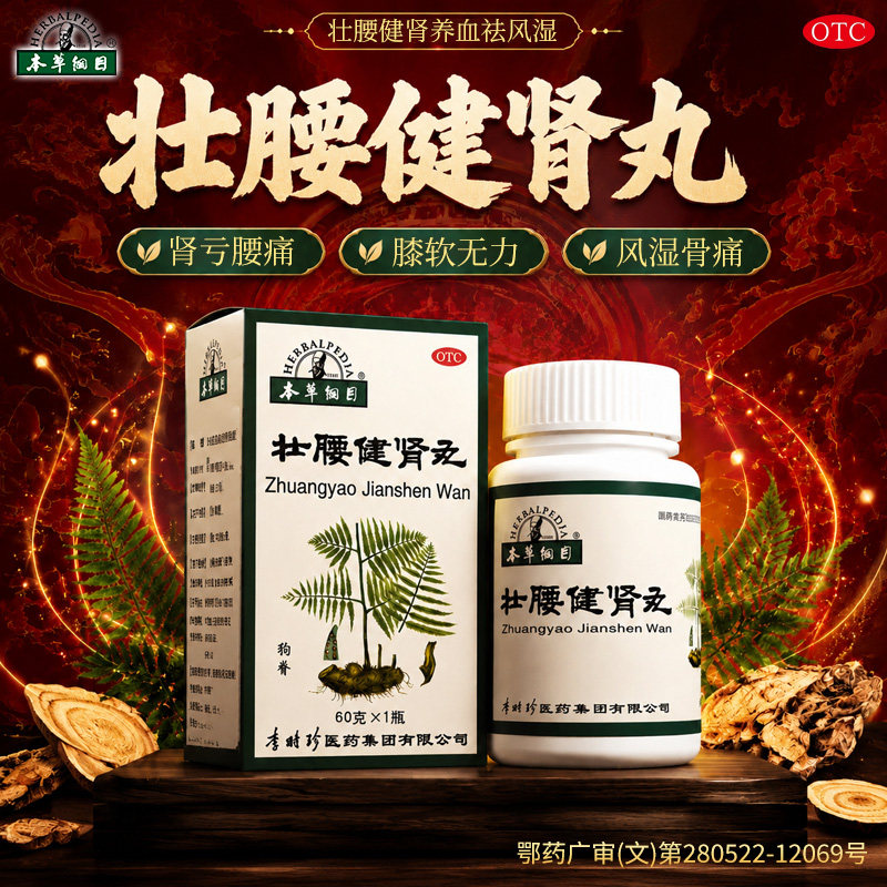 本草纲目正品壮腰健肾丸肾亏腰痛亏虚补肾阳痿早泄肾宝片陈李济 - 实物图