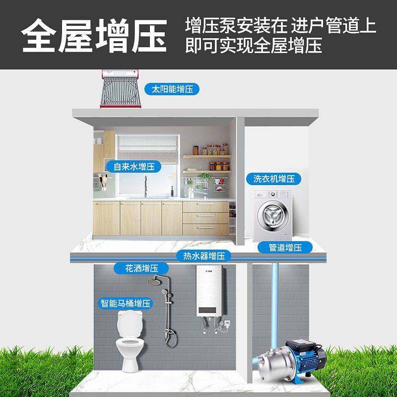 广东凌霄自吸泵BJZ型不锈钢全自动增压泵家用自来水加压泵抽水泵