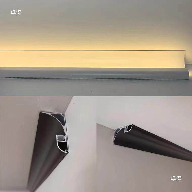 天花装线条灯回光灯槽角灯墙吊顶线免形灯石膏CX-8036线灯发光顶